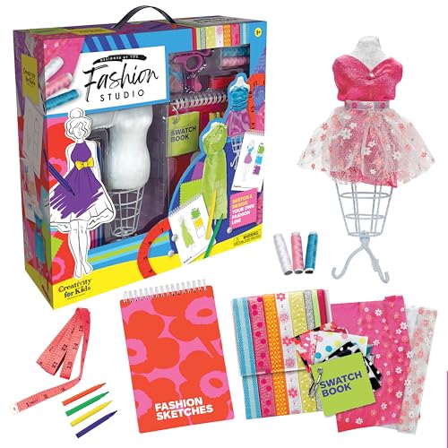 Creativity for Kids Designed by You Fashion Studio: DIY Fashion Designer Craft Kit for Girls, Dress Design Toy & Sewing Set for Kids, Gifts and Toys for Girls (Ages 9+) - size: Ages 9+, style: Fashion Studio