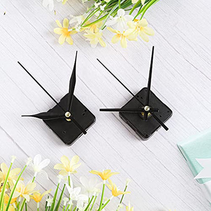 5pcs High Torque Quartz Clock Movement Mechanism Replacement Clock Kit with 12 Different Pairs of Hands Clock for DIY Handicrafts Repair Clock Parts Shaft Lengths 13mm 18mm