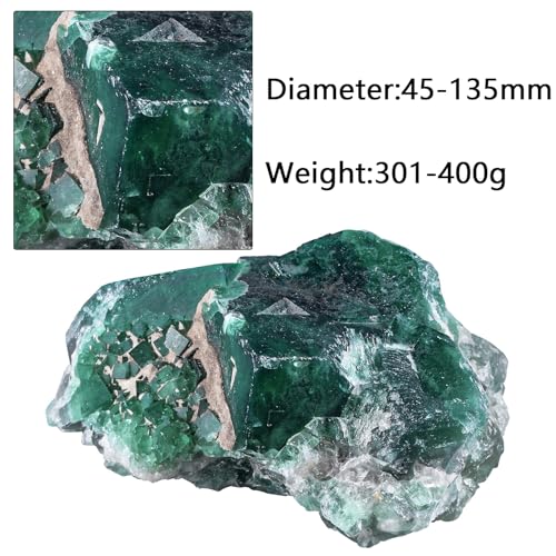Sportmusies Natural Green Fluorite Crystal Cluster, 1.77-5.31 inches - size: 1.77 - 5.31 Inch