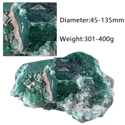 Sportmusies Natural Green Fluorite Crystal Cluster, 1.77-5.31 inches - size: 1.77 - 5.31 Inch