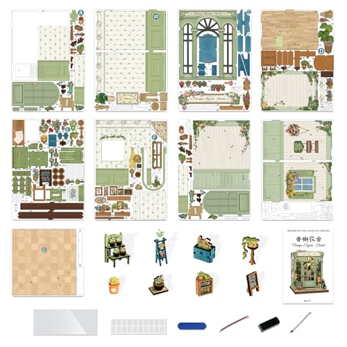 Fsolis Book Nook Kit DIY Miniature House (Champs-Élysées Florist) - color: Champs-élysées Florist
