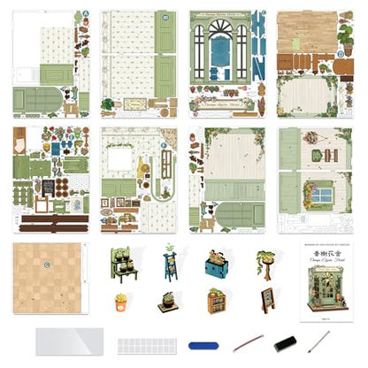 Fsolis Book Nook Kit DIY Miniature House (Champs-Élysées Florist) - color: Champs-élysées Florist