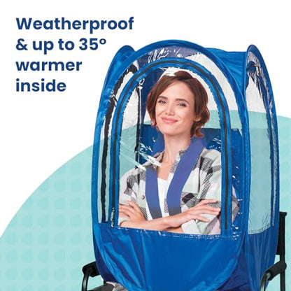 WeatherPod® StadiumPod™ 1-Person Wearable Upper Body Pop-Up Pod - color: Royal Blue