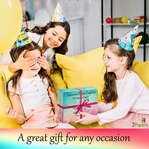 Make Your Own Unicorn Pillow Kit Arts and Crafts for Girls No Sew Plush Toy - style: UNICORN PILLOW