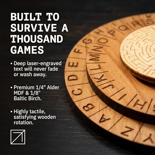 Labyrinth Cipher Wheel - Premium Escape Room Decoder Ring and Escape Room Prop (Pack of 2) - size: Labyrinth Cipher (Pack of 2)