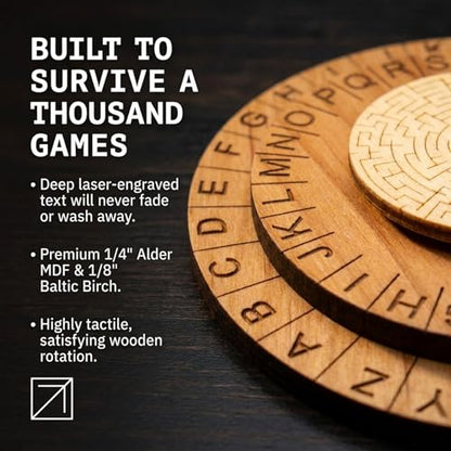 Labyrinth Cipher Wheel - Premium Escape Room Decoder Ring and Escape Room Prop (Pack of 2) - size: Labyrinth Cipher (Pack of 2)