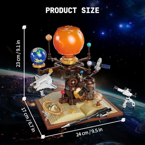 Spinning Solar System Building Block Set 672PCS Planetary Orbit Model