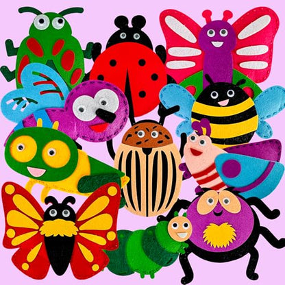 Sewing Kit for Kids Ages 4-8 - 12 Beginner DIY Kids Sewing Crafts Ages 5-8 - color: 3.0 Bugs