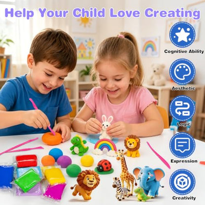 EDIFON Air Dry Clay, 48 Colors Foam Magic Modeling Clay for Kids DIY Crafts - color: 48 colors