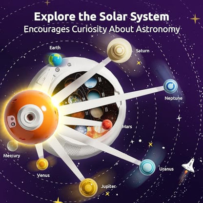 Science Can Solar System for Kids, Interactive Talking Solar System Model - color: White