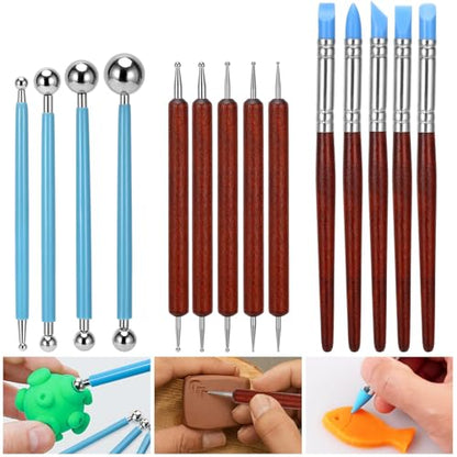 Blisstime 42pcs Pottery Tools, Clay Tools, Sculpting Tools, Pottery Kit, Air Dry Clay Tools, Pottery Clay Kit for Pottery Wheel, DIY Arts and Crafts - color: Red