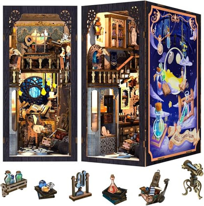 Fsolis Book Nook Kit, Booknook Magic (Nebula Common Room) - color: Nebula Common Room