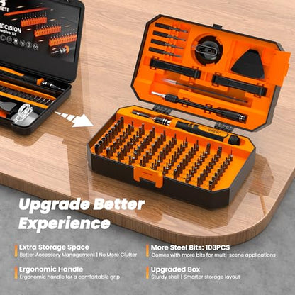 JOREST 115 in 1 Precision Screwdriver Set, Magnetic Electronics Tool Kit - style: 115 in 1