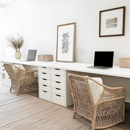 Kaboon 55x27.5 in White Tabletop, Wood Desktop One Piece, Reversible Melamine Countertop for Home and Office - color: White, size: 55x28