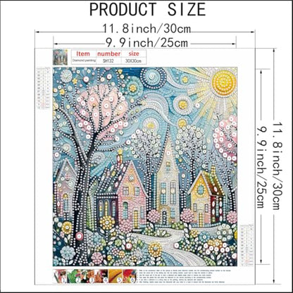 House Diamond Art Kits for Adults,DIY Diamond Painting Kits 12 X 12 inch - color: SH132