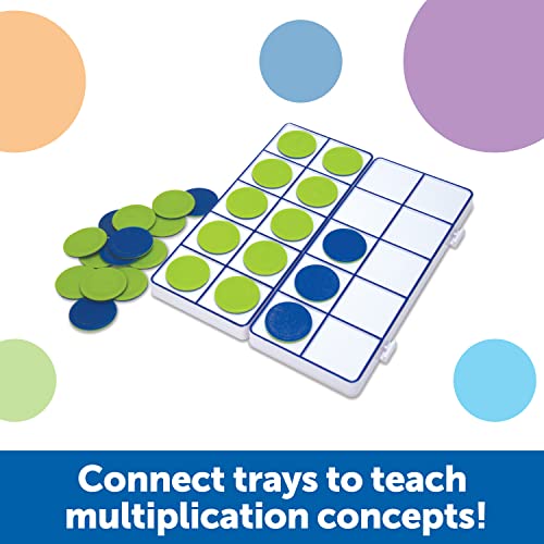 Learning Resources Connecting Ten-Frame Trays, 165 Pieces - style: Connecting Ten-Frame Trays