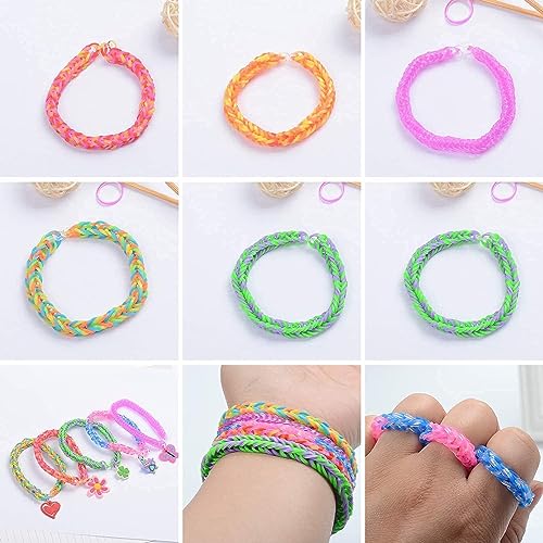 2000+Rubber Band Bracelet Kit, Loom Bracelet Making Kit for Kids, Rubber Bands Refill Loom Set, Rubber Bands for Bracelet Making Kit for Kids