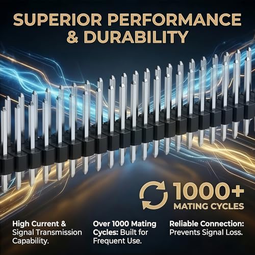 2x40 Pin Header Strip, 11mm, Dual Male Header Pins Connector - size: 11mm Single Row Plastic