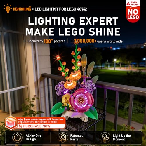 LIGHTAILING Light for Lego-40762 Mixed Flowerpot - Led Lighting Kit Compatible with Lego Building Blocks Model - NOT Included The Model Set - style: (Only Light) 40762 Mixed Flowerpot