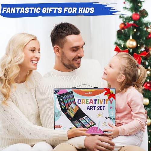 All in One Art Supplies Include Drawing Kit, Origami & Paper-Cutting Crafts - color: Black