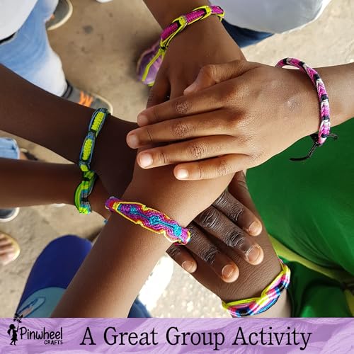 Pinwheel Crafts Friendship Bracelet Kit for Girls 8-12 with 100 Floss - style: Friendship Bracelet Kit-100 Floss