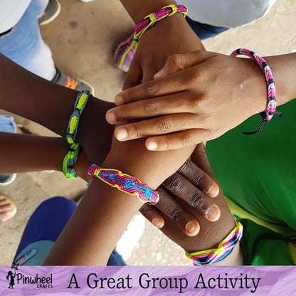 Pinwheel Crafts Friendship Bracelet Kit for Girls 8-12 with 100 Floss - style: Friendship Bracelet Kit-100 Floss
