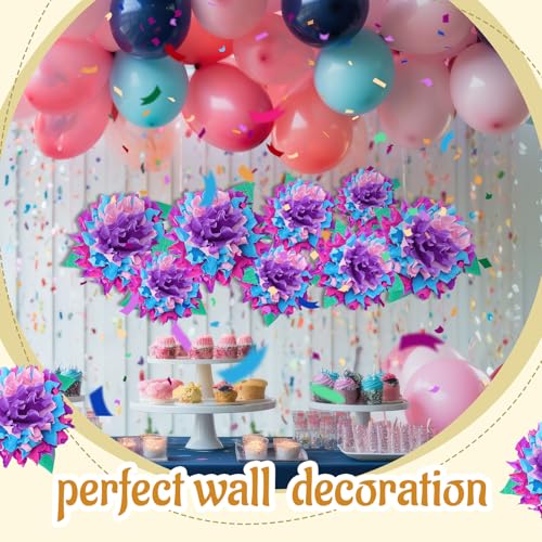 Gersoniel 57 Pcs Crepe Paper DIY Kit for Flower Making, Mermaid Color - color: Mermaid Color