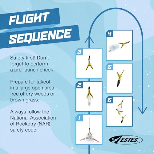 Estes 0810 220 Swift Rocket-Building Kit, Intermediate Flying-Rocket-Model Kit for Ages 10+