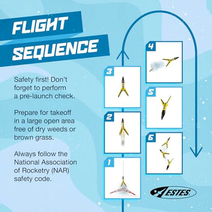 Estes 0810 220 Swift Rocket-Building Kit, Intermediate Flying-Rocket-Model Kit for Ages 10+