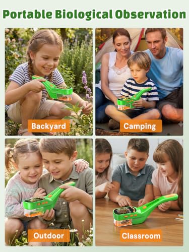 Acoath Bug Catcher, 2.4" IPS Screen Bug Catching Kit, Microscope for Kids - color: Green