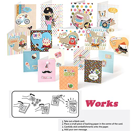 Huralona Greeting Card Making Supplies Envelope Kit Gift Anniversary Craft - color: Green