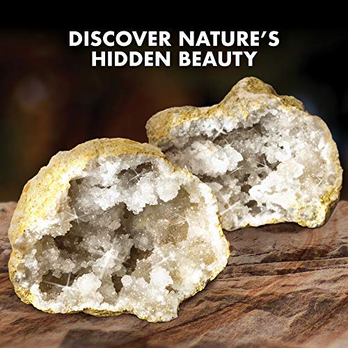 Blue Marble Break Open 2 Jumbo Geodes– Break Your Own Large Geode with Crystals, Earth Science Kit for Kids to Learn Geology, Gifts for Rock Collectors, Cool Rocks for Boys and Girls