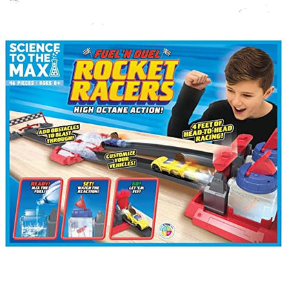 Be Amazing! Toys Science to The Max DIY Rocket Car Science Experiment for Kids & Teens - STEM Chemistry Kit for Boys and Girls - Make Your Own Water Rocket with Race Track for Ages 8+