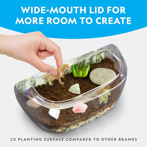 National Geographic Light-Up Dinosaur Terrarium Kit for Kids Ages 6+ - style: Large Dino Habitat