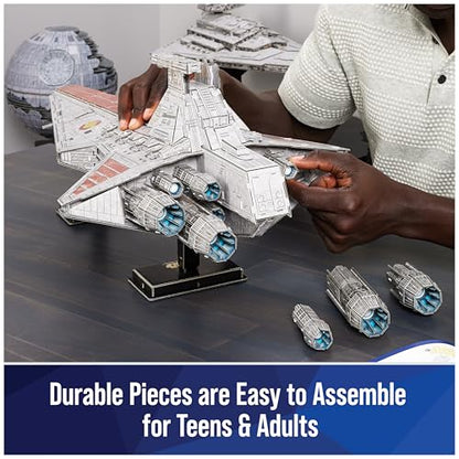 4D Build Star Wars Deluxe Venator-Class Star Destroyer 3D Model Kit, Star Wars Collectibles & Desk Decor, Adult Puzzle, Building Toys, 288 Pieces, 3D Puzzles, Gift Ideas for Ages 12 & Up - style: Deluxe Venator-Class Star Destroyer 288 pcs