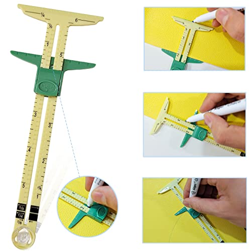YEQIN 5-in-1 Sliding Gauge Measuring Sewing Tool - size: Size 1(style1)