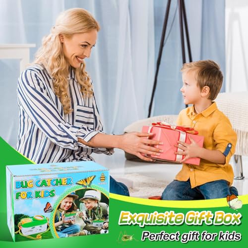 2 Sets Bug Catcher for Kids, Bug Catching Kit Gifts with Butterfly Net Toys - color: Green