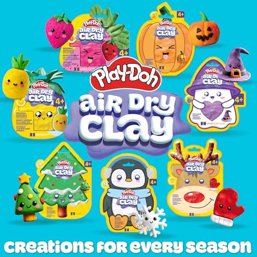Play-Doh Scented Air Dry Clay, 2-Pack Summer Bundle, 1 Pink Strawberry, 1 Yellow Pineapple, Arts and Crafts, Craft Supplies, Modeling Clay for Kids, Toddler Party Favors, Goodie Bag Stuffers - color: Summer