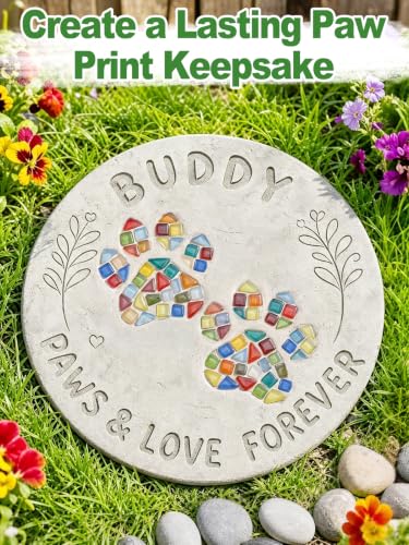 10" All-in-One DIY Stepping Garden Stones Outdoor Kit for Kids Family