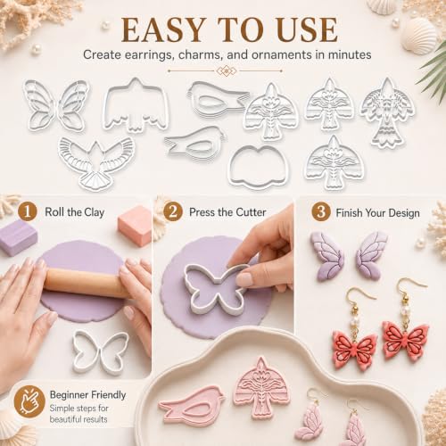 11PCS Butterfly & Bird Polymer Clay Cutters Set - color: Butterfly-16pcs