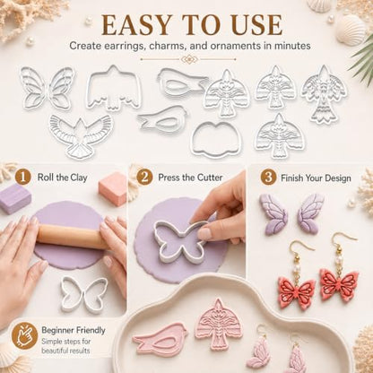 11PCS Butterfly & Bird Polymer Clay Cutters Set - color: Butterfly-16pcs
