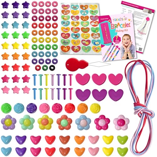 zwzxd Friendship Bracelet Making Kit Toys,Ages for 8 9 10 11 12 Year Old Girls, Kids Travel Activity Set,DIY kit,Arts and Crafts Bracelets String Maker Kit,Great Christmas Birthday Gifts (red-Orange) - color: red-orange