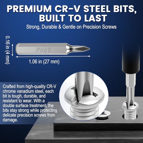 69-in-1 Multi Bit Screwdriver Set,Mini&Micro Precision Kit with Magnetic Handle,66 CR-V Security Bits,Extension Shaft,Bit Holder&Tweezer,Comes with Storage Case/Repair Tool Bag for Electronics Repair - color: 69 Pcs