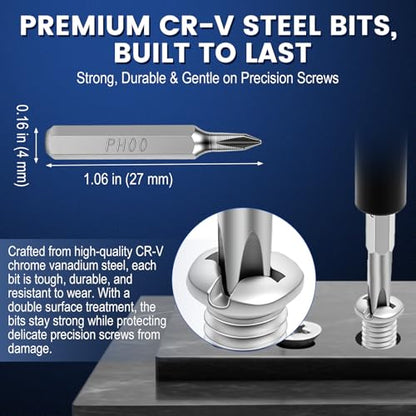 69-in-1 Multi Bit Screwdriver Set,Mini&Micro Precision Kit with Magnetic Handle,66 CR-V Security Bits,Extension Shaft,Bit Holder&Tweezer,Comes with Storage Case/Repair Tool Bag for Electronics Repair - color: 69 Pcs
