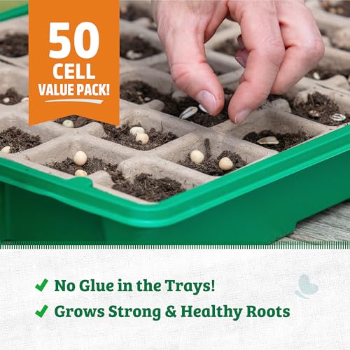 Back to the Roots Grow Kit Refill Pack - size: 3 inches x 4.125 inches x 10 inches, style: Seed Starting Trays 5x10ct
