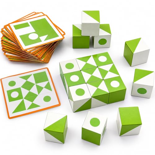 STEM Puzzle Toy – Digital Building Blocks Counting Learning Toddler Toys, Montessori Cube Puzzle for Educational Logical Thinking & Imagination, Sensory Travel Gift for 3,4,5,6,7 Years Kids