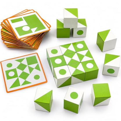 STEM Puzzle Toy – Digital Building Blocks Counting Learning Toddler Toys, Montessori Cube Puzzle for Educational Logical Thinking & Imagination, Sensory Travel Gift for 3,4,5,6,7 Years Kids