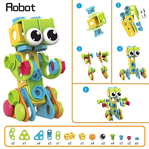 Contixo ST3 Kids Toys - 223 PCs 3D Building Blocks STEM Construction Playboards Creativity, Imagination, Recreational, Educational for Children Toddler, 3+ Year Old Boys and Girls - style: STEM-223pcs