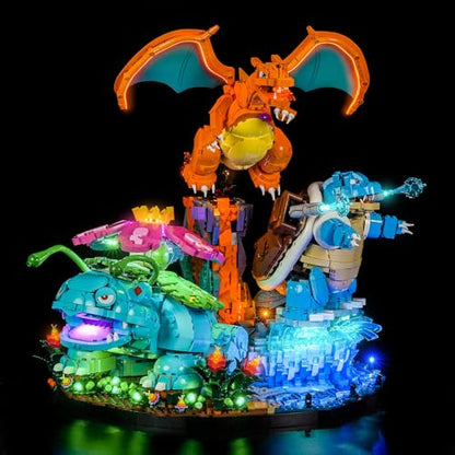 LED Lighting Compatible with LEGO Venusaur, Charizard and Blastoise 72153 - JUST Lights,Light Kit Compatible with LEGO 72153,NOT Included The Model