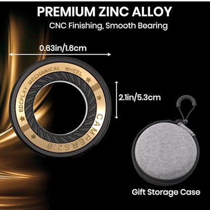 EDC Metal Fidget Spinnners Ring Toy for Adults & Boys Stress Relief Gifts
